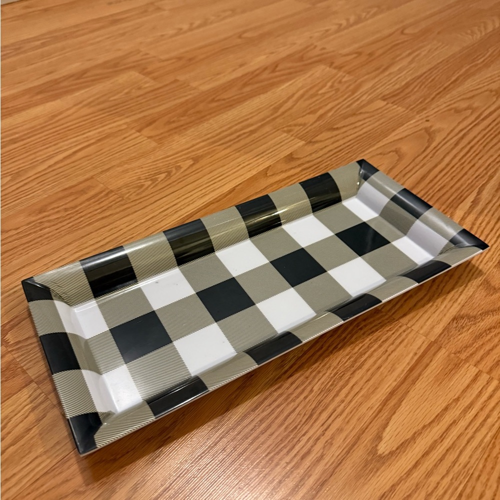 Target Black and White Checkered Tray